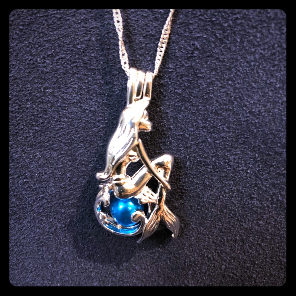 SALE! Disney Little Mermaid pearl cage necklace